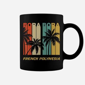 Retro Bora Bora French Polynesia Palm Trees Vacation Coffee Mug | Crazezy DE