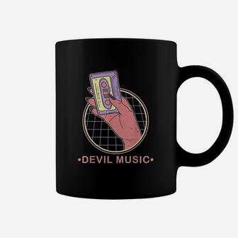 Retro Devil Music Gift 80S Aesthetic Occult Coffee Mug | Crazezy
