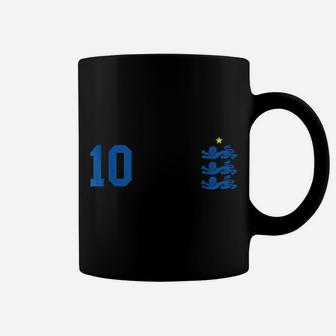 Retro England Football Jersey England Soccer Tshirt Lions 10 Coffee Mug | Crazezy DE