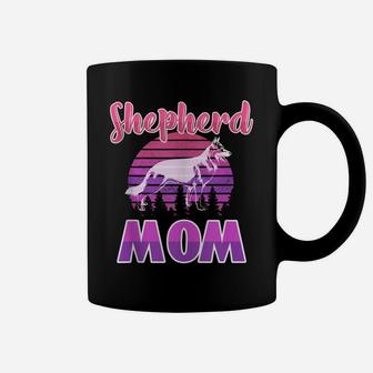 Retro German Shepherd Shirt Sunset Shepherd Dog Dad Dog Mom Coffee Mug | Crazezy CA