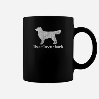 Retro Golden Retriever Live Love Bark Sweatshirt Coffee Mug | Crazezy