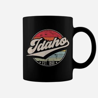 Retro Idaho Home State Id Cool 70S Style Sunset Gift Coffee Mug | Crazezy
