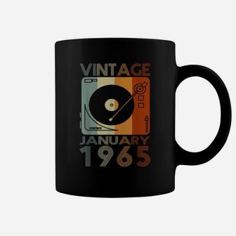 Retro January 1965 Tshirt 56Th Birthday Gift 56 Years Old Coffee Mug | Crazezy AU