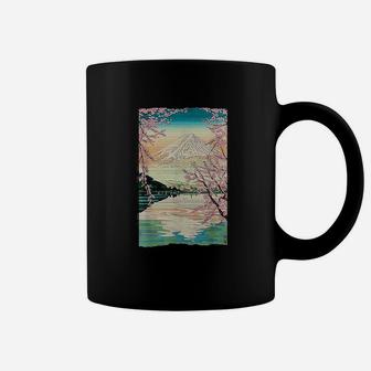 Retro Japanese Graphical Art Cherry Blossom Vintage Coffee Mug | Crazezy UK