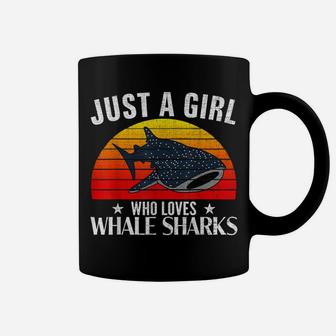 Retro Just A Girl Who Loves Whale Sharks Funny Women Gift Coffee Mug | Crazezy