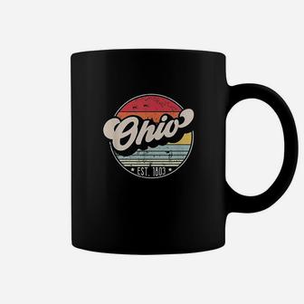 Retro Ohio Home State Oh Cool 70s Style Sunset Coffee Mug - Thegiftio UK
