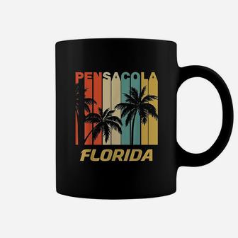 Retro Pensacola Florida Palm Trees Vacation Coffee Mug | Crazezy DE