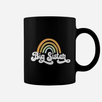 Retro Rainbow Big Sister Sibling Reveal Announcement Coffee Mug | Crazezy AU