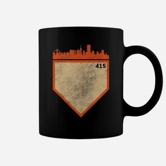 Retro San Francisco Baseball No Plate Like Home 415 Coffee Mug | Crazezy CA