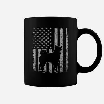 Retro Siberian Husky American Flag Dog Dad Dog Mom Coffee Mug | Crazezy UK