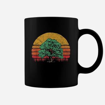 Retro Sun Minimalist Oak Tree Design Coffee Mug - Thegiftio UK