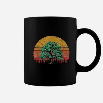 Retro Sun Minimalist Oak Tree Design Coffee Mug - Thegiftio UK