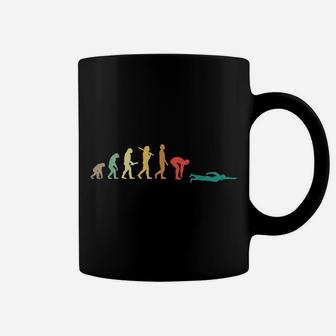 Retro Swimming Evolution Gift For Swimmers Coffee Mug | Crazezy