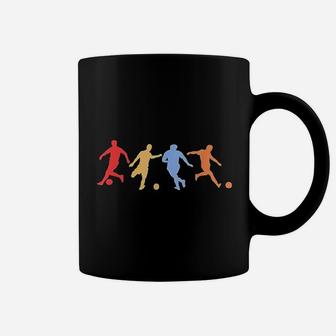 Retro Vintage Colors Soccer Players Coffee Mug | Crazezy CA