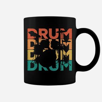 Retro Vintage Drumming Gift For Drummers Coffee Mug | Crazezy