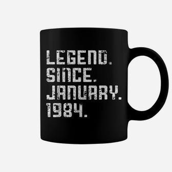 Retro Vintage January 1984 Tee Legend 37Th Birthday Gift Coffee Mug | Crazezy