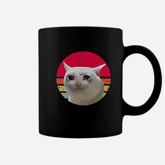 Retro Vintage Sad Crying Cat Dank Meme Sauce Trending Coffee Mug | Crazezy DE
