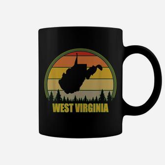 Retro Vintage Sunset Trees State Of West Virginia Coffee Mug | Crazezy