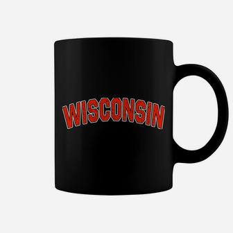 Retro Vintage Wisconsin State Wisconsin Varsity Sweatshirt Coffee Mug | Crazezy