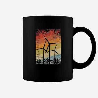 Retro Windmill Wind Energy Farm Turbine Environment Gift Coffee Mug | Crazezy