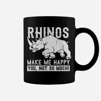 Rhino Shirt Happy Gift Idea Animal Rights Pachyderm Coffee Mug | Crazezy AU