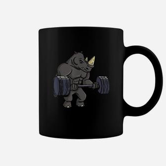 Rhinoceros Powerlifting Weightlifting Gym Rhino Lovers Coffee Mug | Crazezy