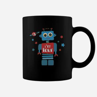 Robot 4Th Birthday Coffee Mug | Crazezy AU