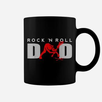 Rock N Roll Dad Fathers Day - Vintage Guitar Player Gift Coffee Mug | Crazezy