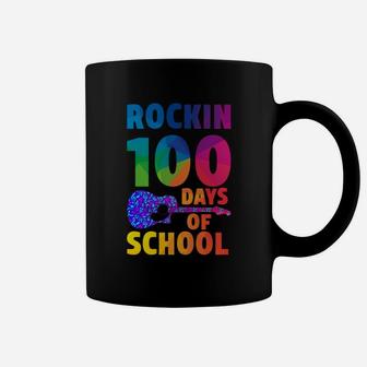 Rockin 100 Days Of School Guitar Happy 100th Day Of School Coffee Mug - Seseable