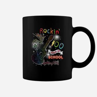 Rockin 100 Days Of School Guitar Student Music Teacher Gift Coffee Mug - Seseable