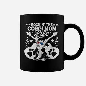 Rockin The Corgi Dad Life Dog Lover Guitar Musician Coffee Mug | Crazezy DE