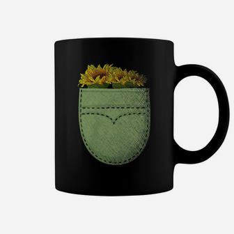 Romance Artsy Nature Floral Cute Pocket Flower Sunflower Coffee Mug | Crazezy