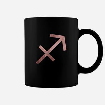 Rose Gold Sagittarius Symbol Zodiac Star Sign Coffee Mug | Crazezy