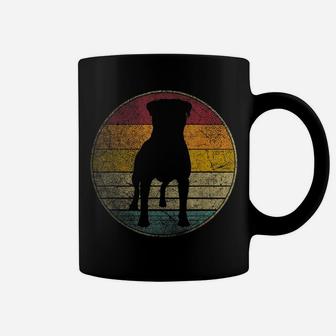 Rottweiler Dog Vintage Distressed Retro Style Silhouette Coffee Mug | Crazezy