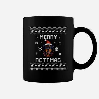 Rottweiler Lover Christmas Ugly Xmas Rottweiler Sweater Gift Sweatshirt Coffee Mug | Crazezy CA