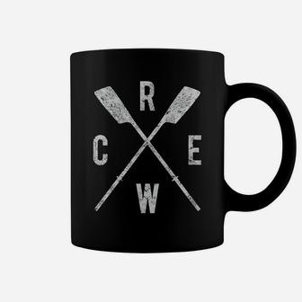 Rowing Crew Tshirt Crossed Oars Rowers Team Crew Coach Scull Coffee Mug | Crazezy