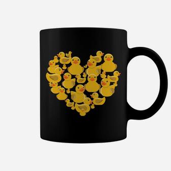 Rubber Duck Heart & Love Symbol Rubber Ducky Duckie Quack Coffee Mug | Crazezy