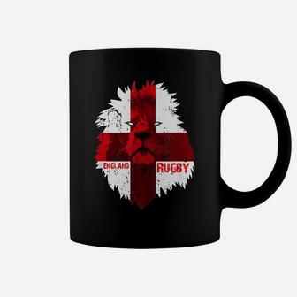 Rugby Team England National Pride Lion Flag Coffee Mug | Crazezy