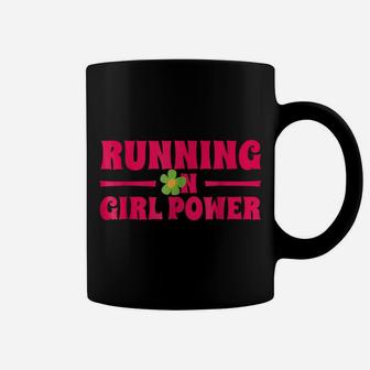 Running On Girl Power Tshirt Young Feminist Flower Power Coffee Mug | Crazezy DE