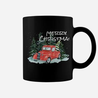 Rustic Retro Farm Car Truck Wagon Christmas Fir Tree Pajamas Coffee Mug | Crazezy