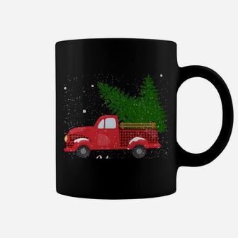 Rustic Retro Farm Car Truck Wagon Christmas Fir Tree Snow Coffee Mug | Crazezy