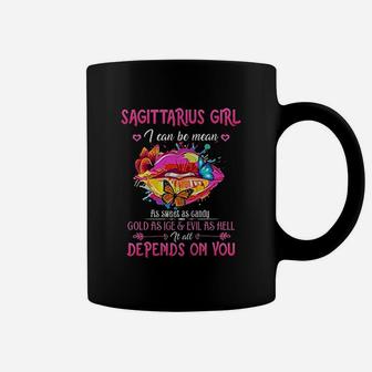 Sagittarius Girl Lips November December Queen Birthday Zodia Coffee Mug | Crazezy DE