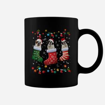 Saint Bernard Christmas Socks Funny Pajama Xmas Dog Lover Sweatshirt Coffee Mug | Crazezy CA