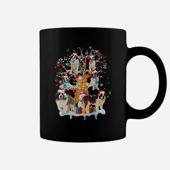 Saint Bernard Christmas Tree Ornament Gift Dog Lover Xmas Sweatshirt Coffee Mug | Crazezy