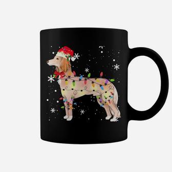 Saluki Dog Christmas Light Xmas Mom Dad Gifts Coffee Mug | Crazezy AU