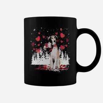 Saluki Snowflake Valentine Rose Coffee Mug - Monsterry
