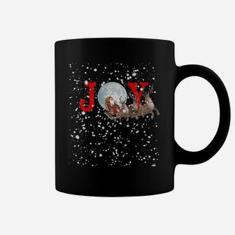 Santa And Sleigh Bring Joy On A Snowy Christmas Eve Holiday Sweatshirt Coffee Mug | Crazezy