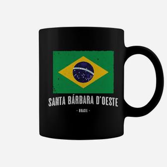 Santa Bã¡Rbara D'oeste Brazil Br Brazilian Flag Coffee Mug - Monsterry