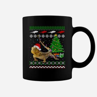 Santa Bearded Dragon Christmas Ugly Sweater Bearded Dragon Coffee Mug | Crazezy