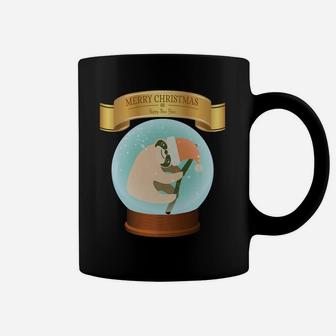 Santa Cap Sloth In A Snow Globe Merry Christmas Coffee Mug | Crazezy